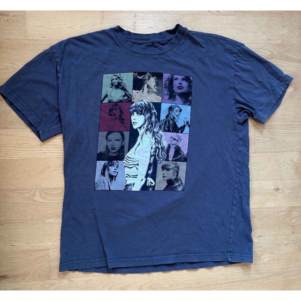 Taylor Swift The Eras Tour 2023 Blue Graphic T-Shirt Large Concert Merch Tee Top